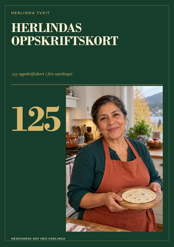 Herlindas oppskriftskort omslag